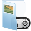 Blue Folder Pictures Icon